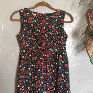 Vintage corset front prairie Jantzen Floral Dress